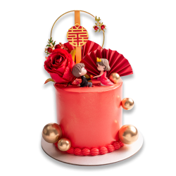 Crimson Double Happiness Cake