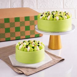 Pandan Coconut Cake