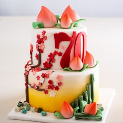2-tier 70th Birthday Cake