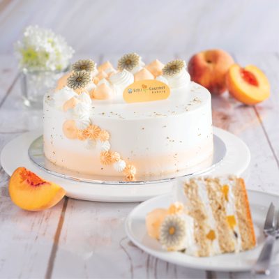 Chamomile Peach Cake