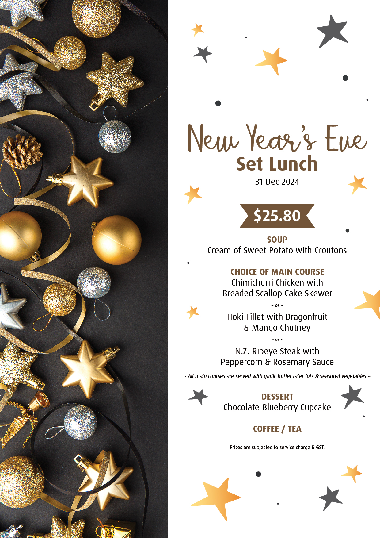 New Year's Eve Set Lunch